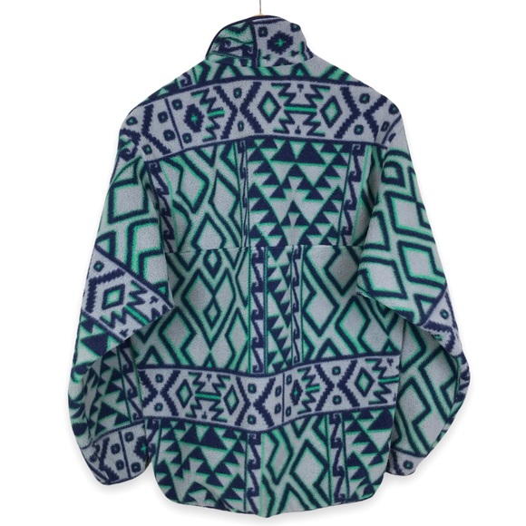 Patagonia 2014 Snap-T Synchilla Tribal Montana Siete Feather Grey Men’s Small - Picture 9 of 11